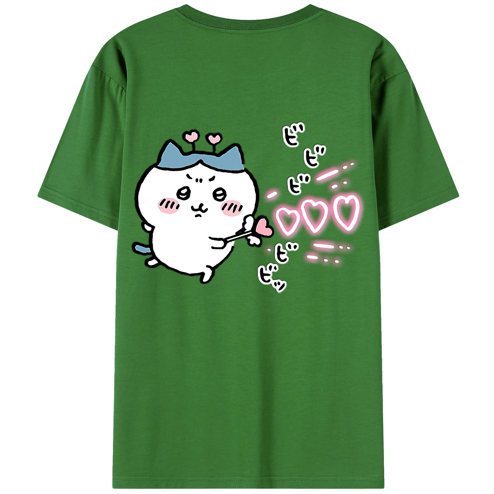 （画像用） ちいかわ ハチワレ Chii-kawa hachiware レディース半袖Tシャツ(バックプリント)